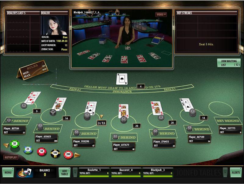 is ocean online casino blackjack continuous shuffling